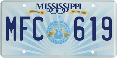 MS license plate MFC619