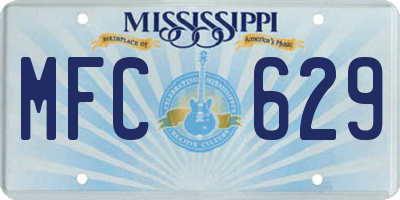 MS license plate MFC629