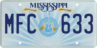 MS license plate MFC633