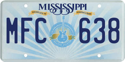 MS license plate MFC638