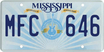 MS license plate MFC646