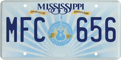 MS license plate MFC656