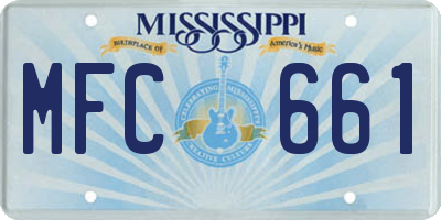 MS license plate MFC661