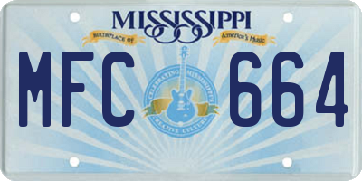 MS license plate MFC664