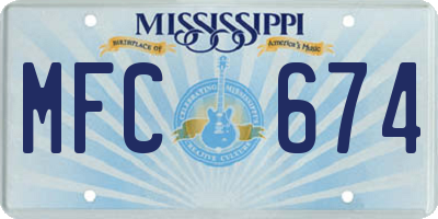 MS license plate MFC674