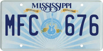 MS license plate MFC676