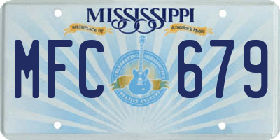 MS license plate MFC679