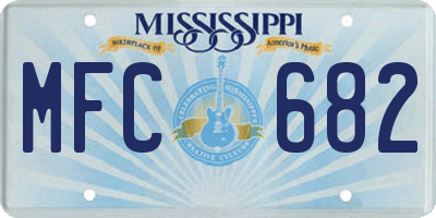MS license plate MFC682