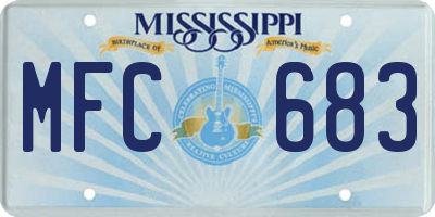 MS license plate MFC683