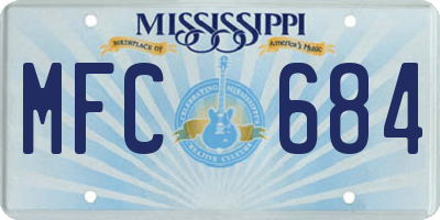 MS license plate MFC684