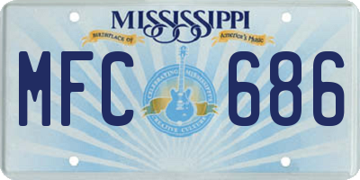 MS license plate MFC686
