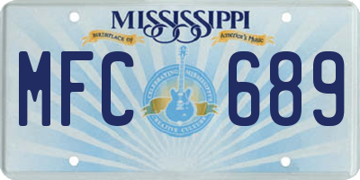 MS license plate MFC689