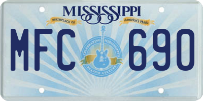 MS license plate MFC690
