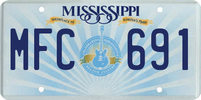 MS license plate MFC691
