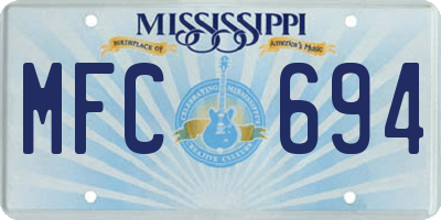MS license plate MFC694