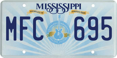 MS license plate MFC695