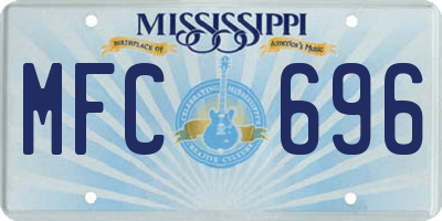 MS license plate MFC696