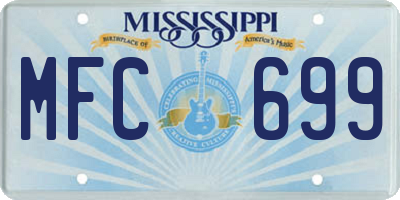 MS license plate MFC699