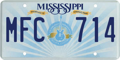 MS license plate MFC714