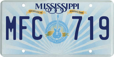 MS license plate MFC719