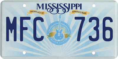 MS license plate MFC736