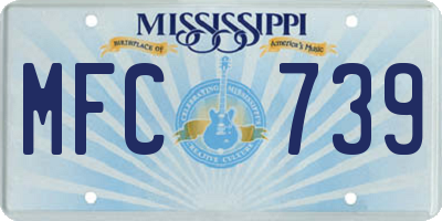 MS license plate MFC739