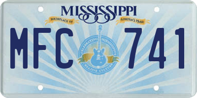 MS license plate MFC741