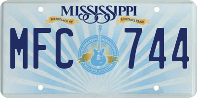 MS license plate MFC744