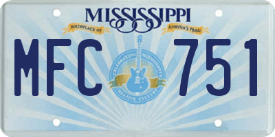 MS license plate MFC751