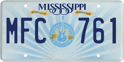 MS license plate MFC761