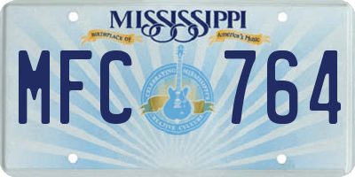 MS license plate MFC764