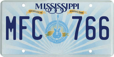 MS license plate MFC766