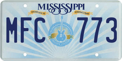 MS license plate MFC773