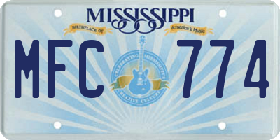 MS license plate MFC774