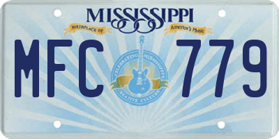 MS license plate MFC779