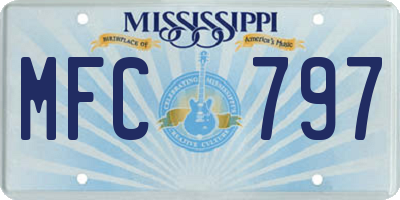 MS license plate MFC797