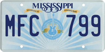 MS license plate MFC799