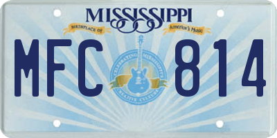 MS license plate MFC814