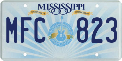 MS license plate MFC823