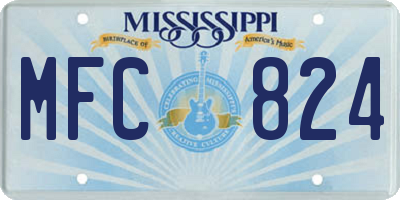 MS license plate MFC824