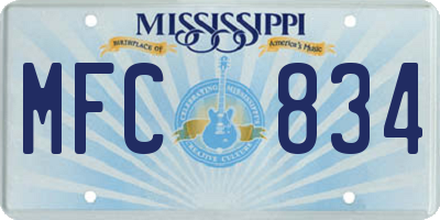 MS license plate MFC834