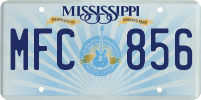 MS license plate MFC856