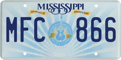 MS license plate MFC866