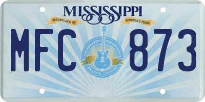 MS license plate MFC873