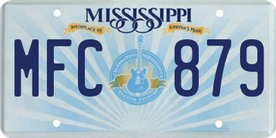 MS license plate MFC879