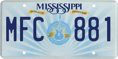 MS license plate MFC881