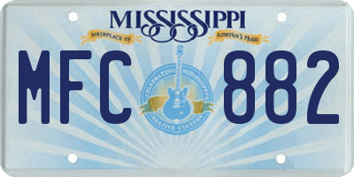 MS license plate MFC882