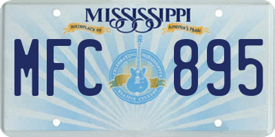 MS license plate MFC895