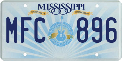 MS license plate MFC896