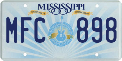 MS license plate MFC898
